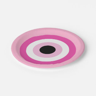Pink Evil Eye Paper Plates