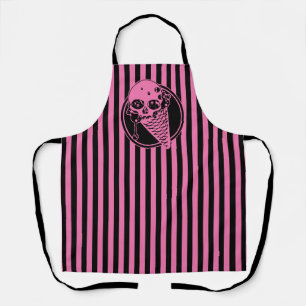 Pink Evil Ice Cream Cone Apron
