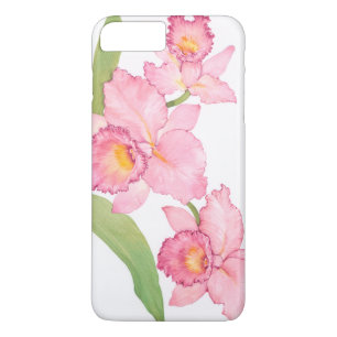 Pink Exotic Watercolor Flowers iPhone 8 Plus/7 Plus Case