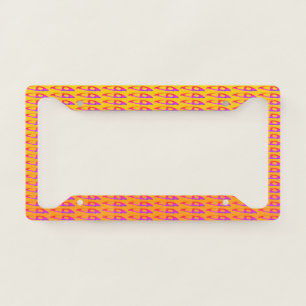 Pink Eye car license plate frame