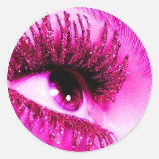 Pink Eye Classic Round Sticker