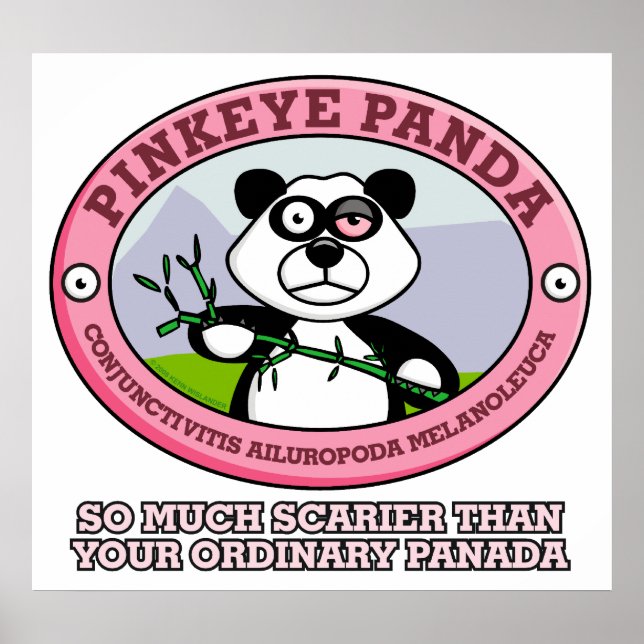 Pink Eye Panda Poster (Front)