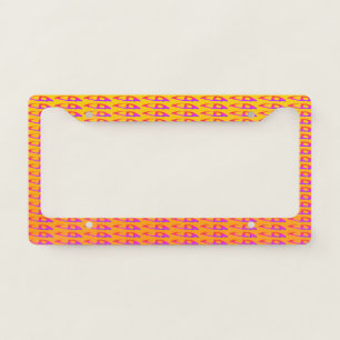 Pink Eye Sunrise car license plate frame