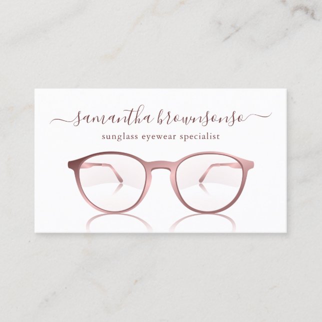 Pink Eye wear SunGlasses Business Card (Front)