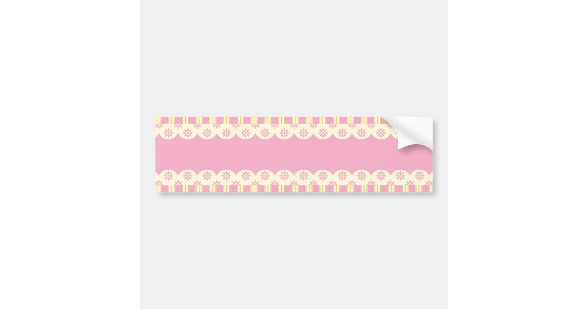 Pink Eyelet Background Bumper Sticker | Zazzle