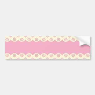 Pink  Eyelet  Background Bumper Sticker
