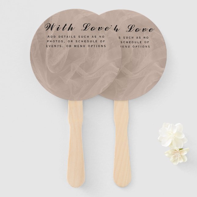 Pink Fabric Textured Print - Any color Hand Fan (Front and Back)