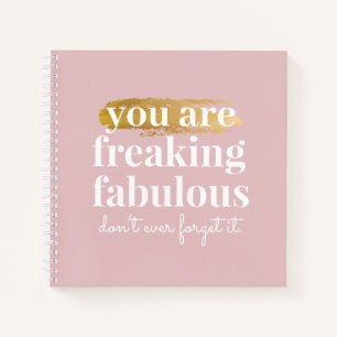 Pink Fabulous Friend Uplifting Cheer Up Notebook