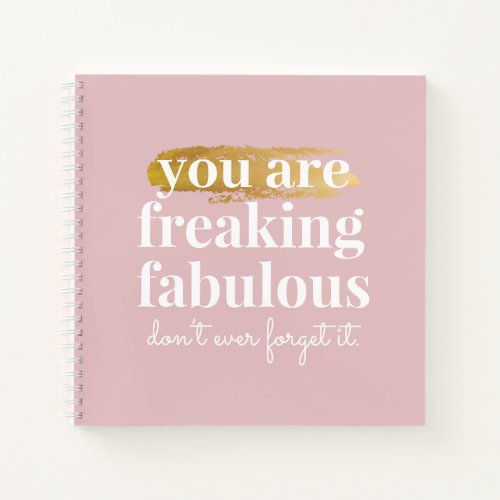 Pink Fabulous Friend Uplifting Cheer Up Notebook