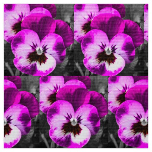 Pink Fabulous Pansy Fabric