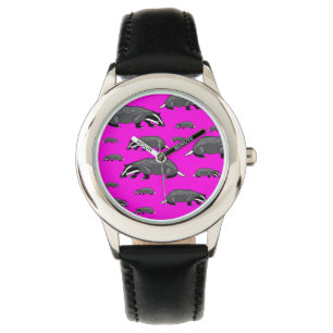 Pink Face Badger Watch
