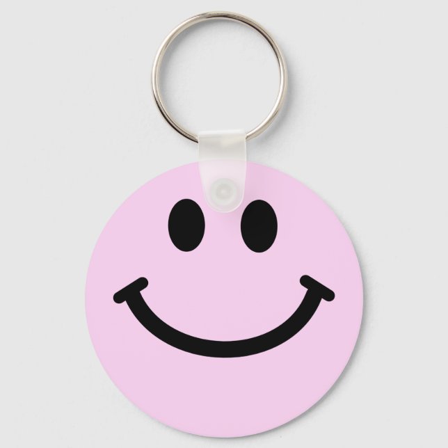 Pink face keychain (Front)