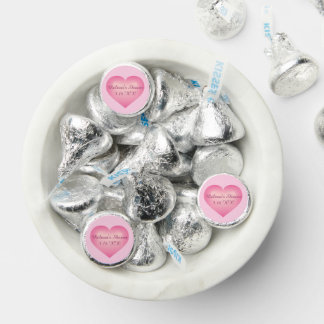 Pink fade heart candy tin