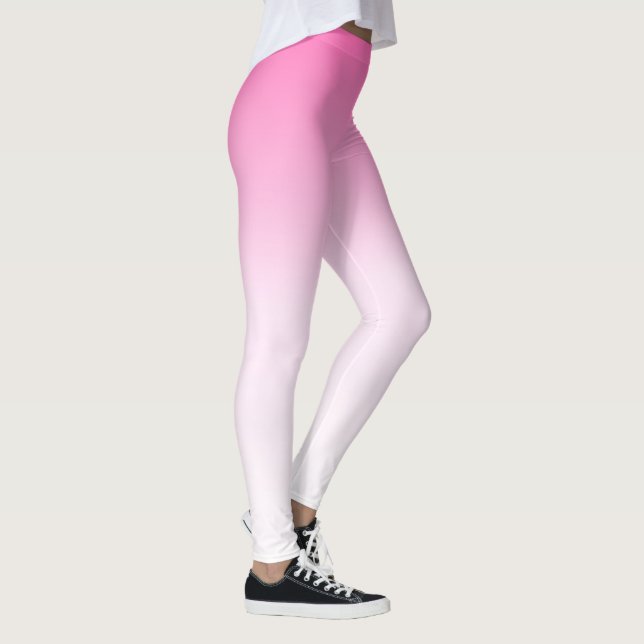 Pink Fade to White Leggings (Right)