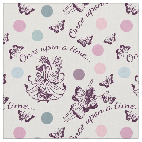 Pink Fairies and Butterflies Fairytale Fabric
