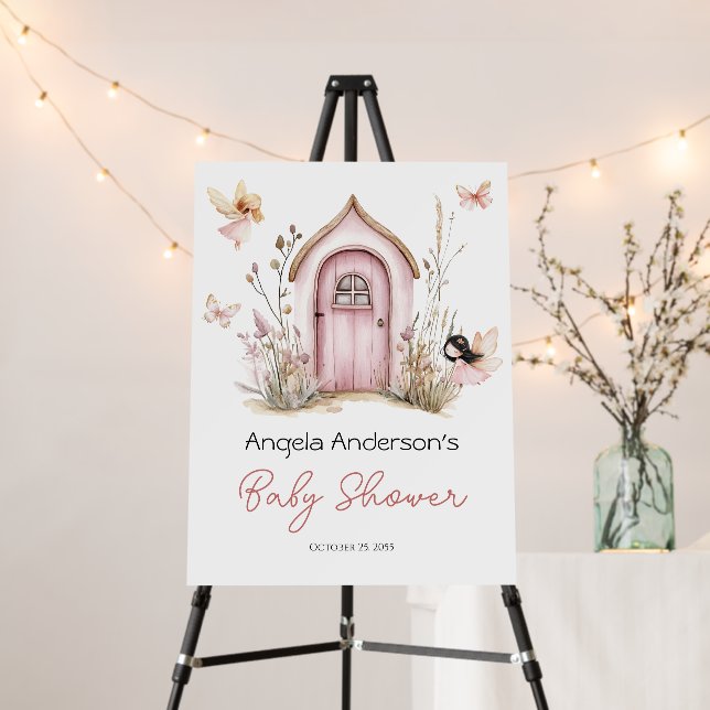 Pink Fairies Baby in Bloom Shower Foam Board (In Situ (Stand))