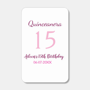 Pink fairy 15th birthday simple moder quinceanera  matchboxes
