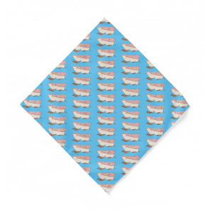 Pink fairy armadillo cartoon illustration bandana