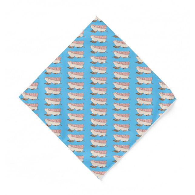 Pink fairy armadillo cartoon illustration bandana (Front)