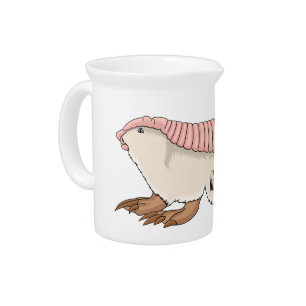 Pink fairy armadillo cartoon illustration beverage pitcher