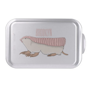 Pink fairy armadillo cartoon illustration  cake pan