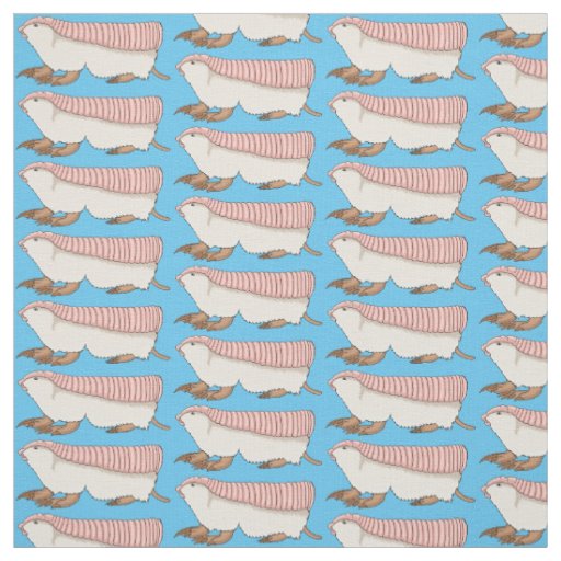 Pink fairy armadillo cartoon illustration fabric
