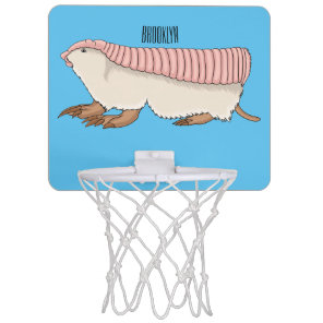 Pink fairy armadillo cartoon illustration  mini basketball hoop