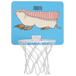 Pink fairy armadillo cartoon illustration mini basketball hoop