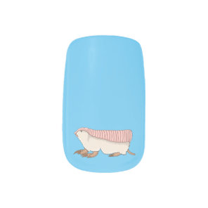 Pink fairy armadillo cartoon illustration minx nail art