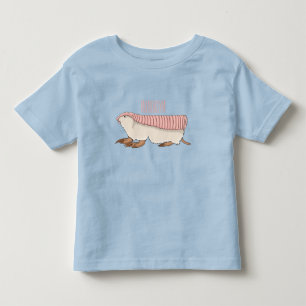 Pink fairy armadillo cartoon illustration toddler t-shirt