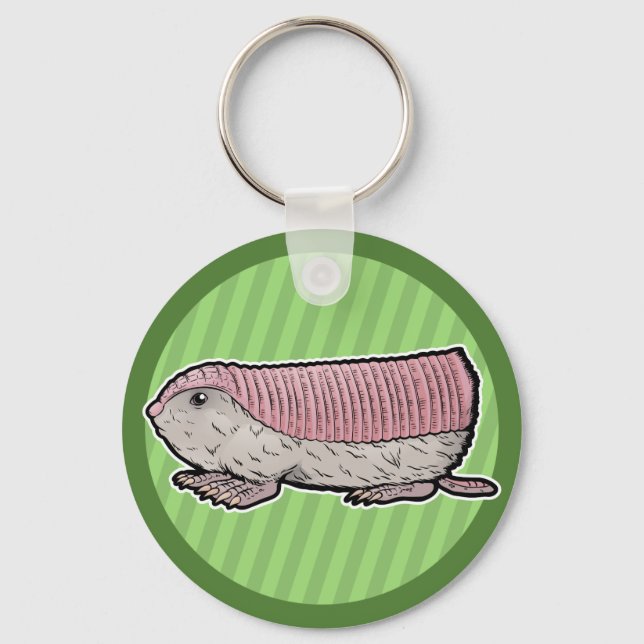 Pink Fairy Armadillo Keychain (Front)
