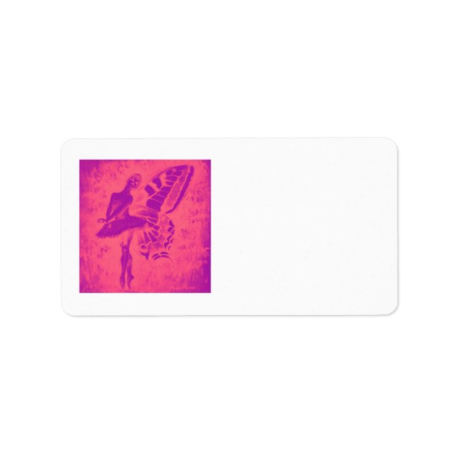 Pink Fairy Ballerina Address Label (Front)