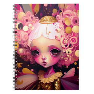 Pink Fairy Fantasy Art Notebook