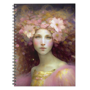 Pink Fairy Fantasy Art Notebook