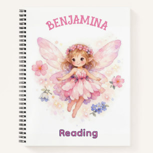 Pink Fairy Garden Dreams Floral Magic Girl's Notebook