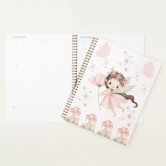 Pink Fairy Girl | Cute Pastel Fairy Illustration Planner