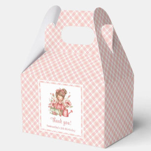 Pink Fairy Girl Whimsical Floral Birthday Favor Boxes