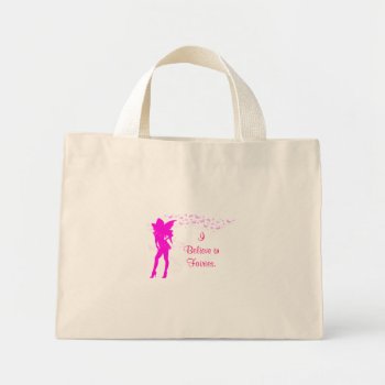 Pink Fairy  I Believe In Fairies Tote Bag by DesignsbyLisa at Zazzle