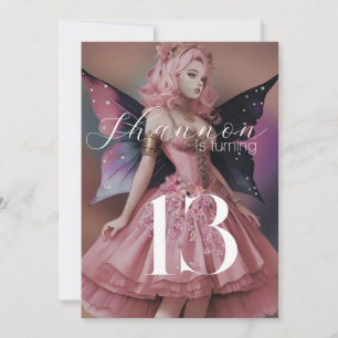 Pink Fairy Party Invitation