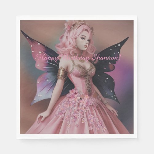 Pink Fairy Party Napkins