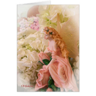 Pink fairy portrait vignette cards