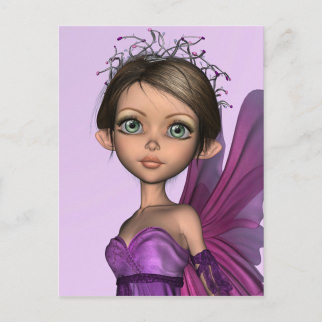 Pink Fairy Postcard (Front)