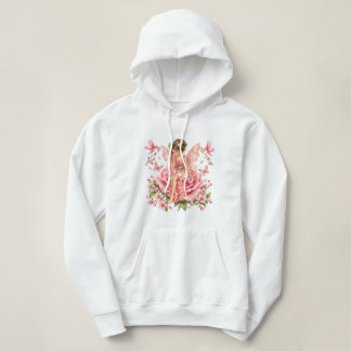 Pink Fairy Rose Hoodie – Whimsical Fairycore Flora