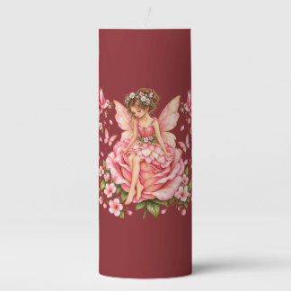 Pink Fairy Rose Pillar Candle – Whimsical Fairycor