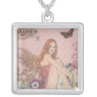 Pink Fairy Round Pendant