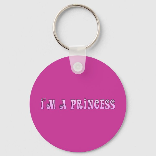 PINK FAIRYTALE IM A PRINCESS SAYING COMMENT ATTITU KEYCHAIN (Front)