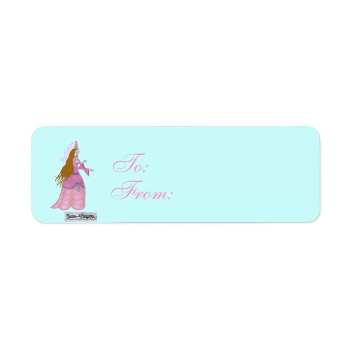 Pink Fairytale Princess Gift Tags Custom Return Address Label