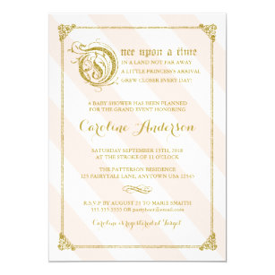 Fairy Tale Shower Invitations Zazzle Pink Fairytale Princess Glitter Baby Shower Invite