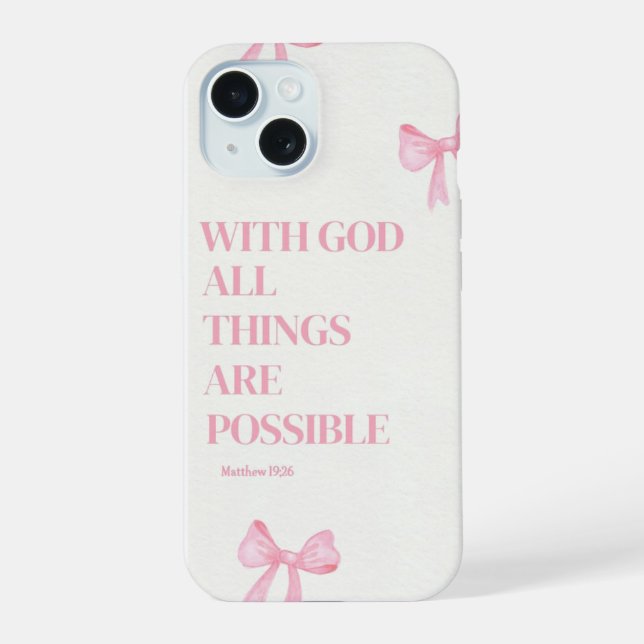 Pink Faith Over Fear IPhone case (Back)