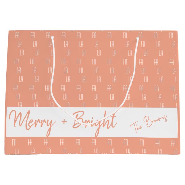 Pink Falala with Personalized Name Gift Bag (Front)